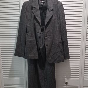 Ellen Tracy Women's Gray Blazer Suit Jacket